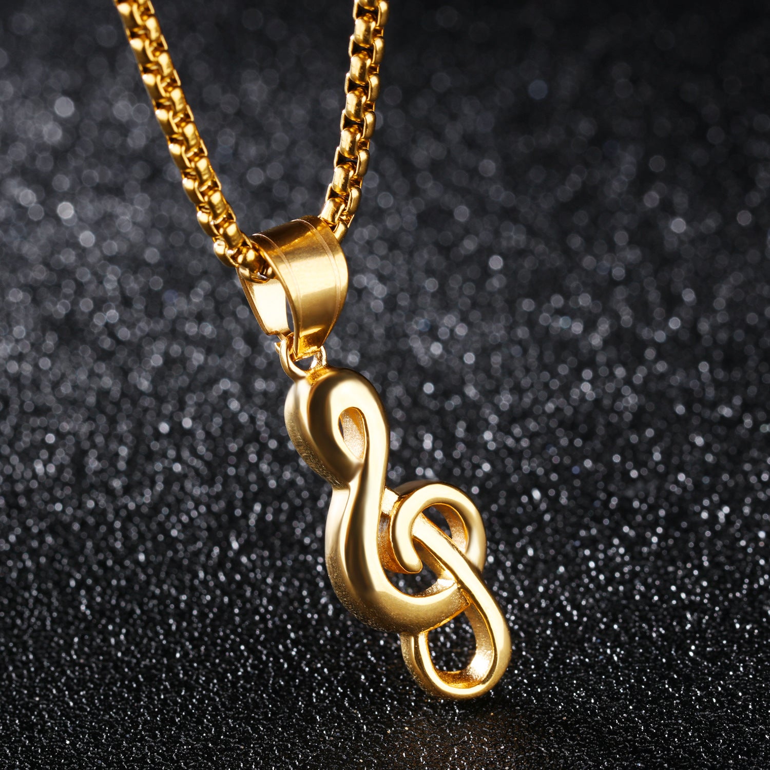 Music symbol necklace